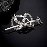 Norse Mythology Jormungand Dragons Women Hairpins Antique Metal Stick Barrette Ouroboros Mobius Strip Headdress Vikings Jewelry