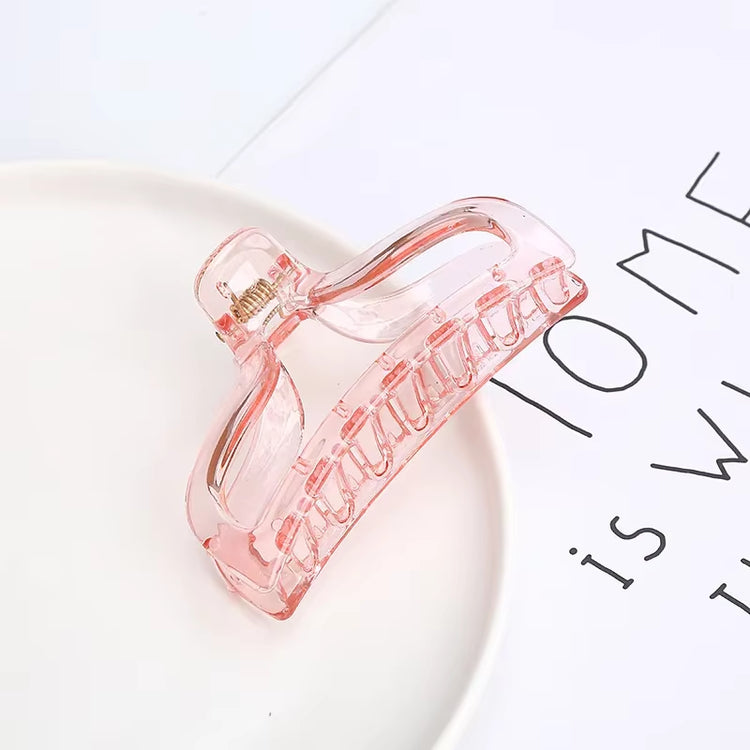 Women Simple Plastic Hair Claws Hair Clips Headwear Girls Candy Color Transparent Hairpin Crab Barrette Fashion Hair Accessories