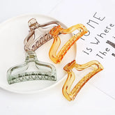 Women Simple Plastic Hair Claws Hair Clips Headwear Girls Candy Color Transparent Hairpin Crab Barrette Fashion Hair Accessories