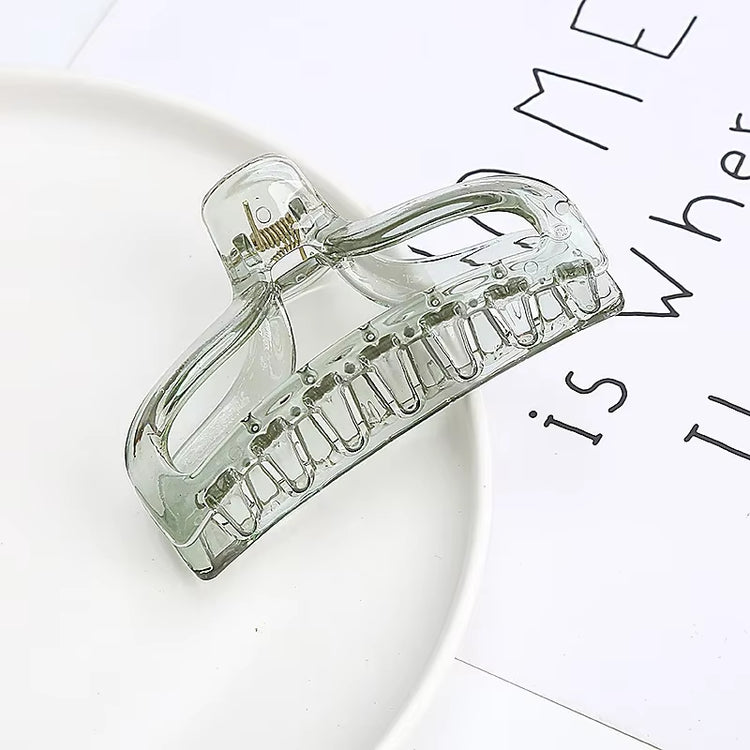 Women Simple Plastic Hair Claws Hair Clips Headwear Girls Candy Color Transparent Hairpin Crab Barrette Fashion Hair Accessories