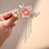 Antique Purple Lily of the Valley Side Hairpin Female Side Hair Clips Flower Headpieces Pendant Jewelry for Women Hair Holder