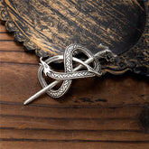 Norse Mythology Jormungand Dragons Women Hairpins Antique Metal Stick Barrette Ouroboros Mobius Strip Headdress Vikings Jewelry