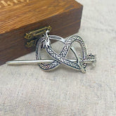 Norse Mythology Jormungand Dragons Women Hairpins Antique Metal Stick Barrette Ouroboros Mobius Strip Headdress Vikings Jewelry