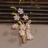 Antique Purple Lily of the Valley Side Hairpin Female Side Hair Clips Flower Headpieces Pendant Jewelry for Women Hair Holder