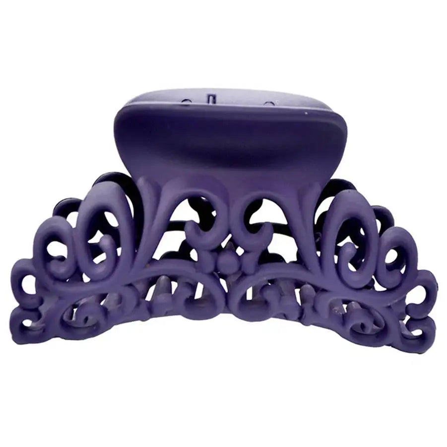 HOT Ladies Womens Hairdress Large Hair Claw Clip Barrette Crab Clamp Scrub Plastic Hollow Flower Hair Accessories