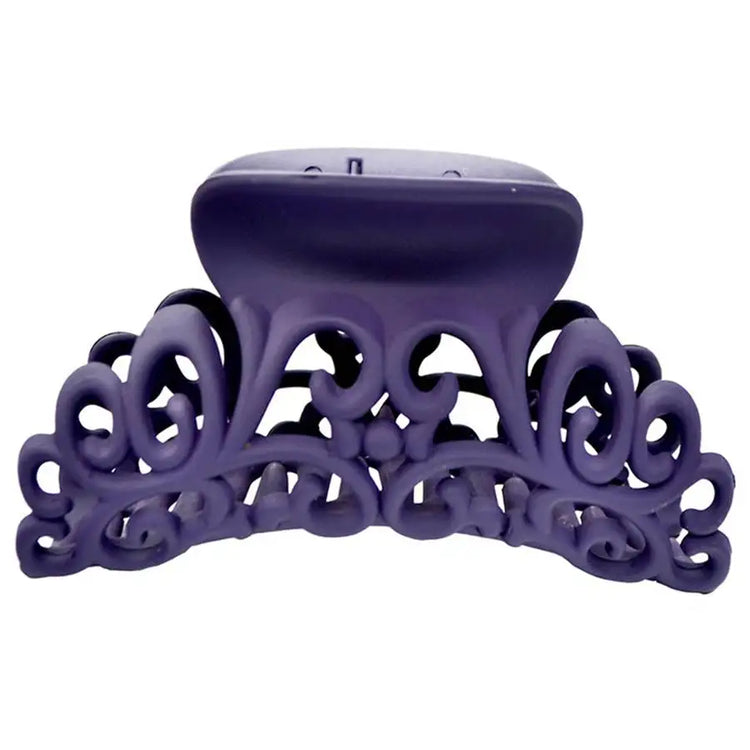 HOT Ladies Womens Hairdress Large Hair Claw Clip Barrette Crab Clamp Scrub Plastic Hollow Flower Hair Accessories