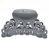 HOT Ladies Womens Hairdress Large Hair Claw Clip Barrette Crab Clamp Scrub Plastic Hollow Flower Hair Accessories