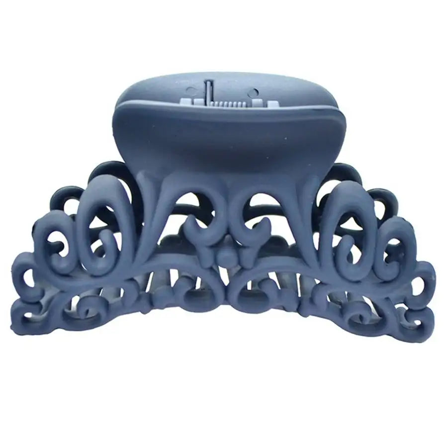 HOT Ladies Womens Hairdress Large Hair Claw Clip Barrette Crab Clamp Scrub Plastic Hollow Flower Hair Accessories