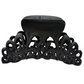HOT Ladies Womens Hairdress Large Hair Claw Clip Barrette Crab Clamp Scrub Plastic Hollow Flower Hair Accessories