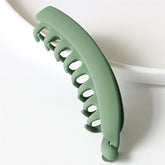 Fashion Large Banana Hair Clips Solid Color Frosted Hair Claws Classic Women Non-Slip Ponytail Barrettes Hairpins for Fine Hairs